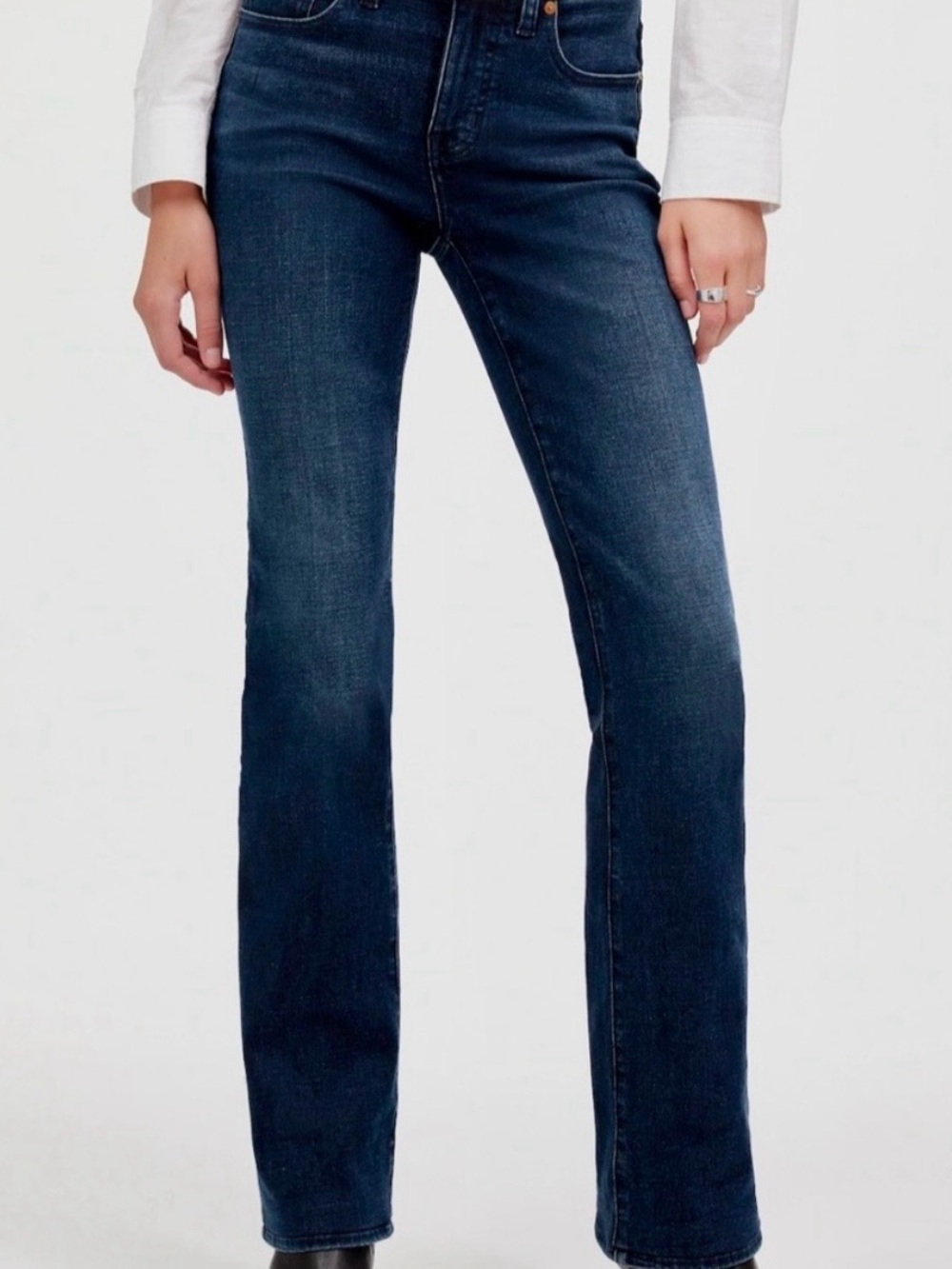 Madewell Curvy Kick Out Full Length Jeans Dark Wash 28 Tall